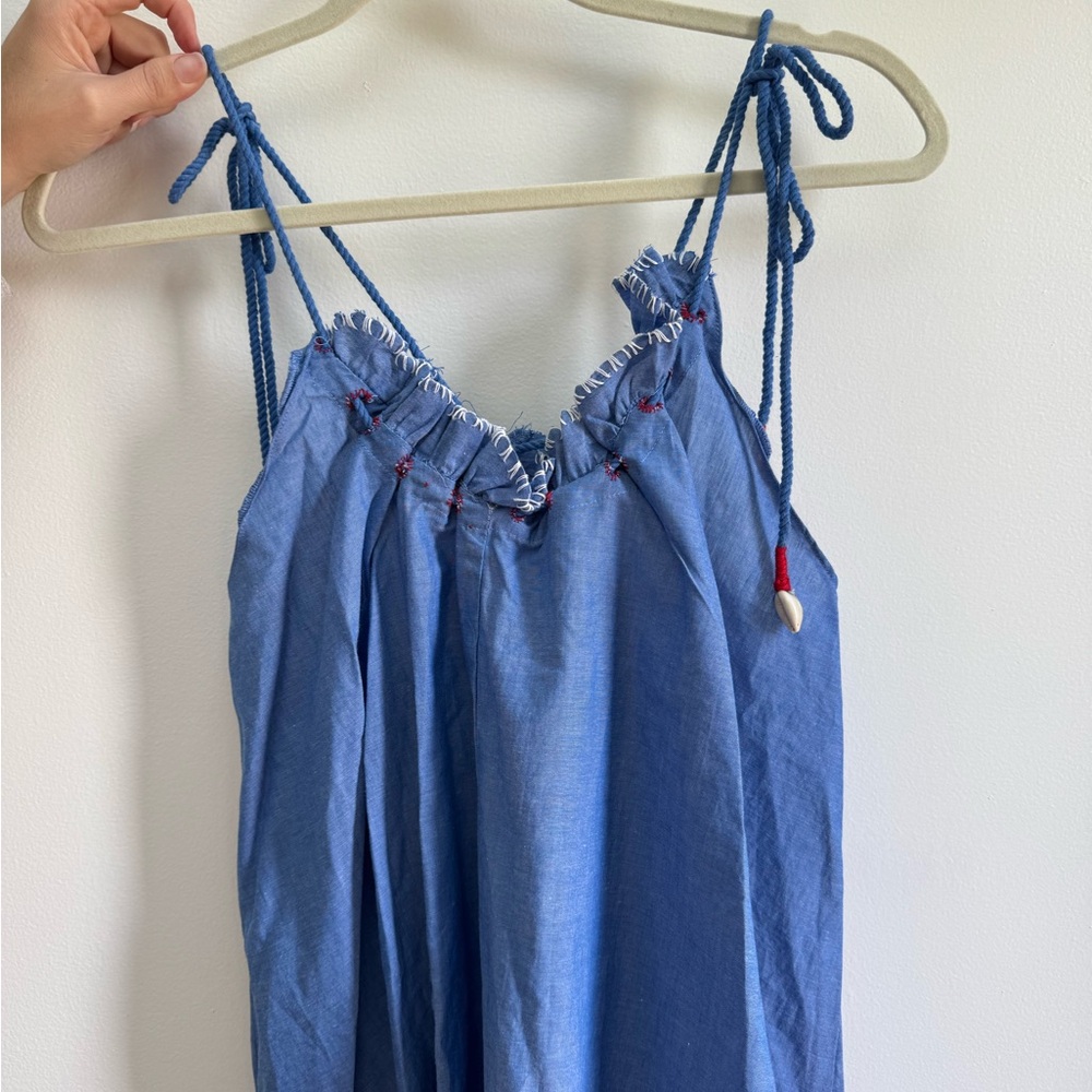 Ralph Lauren Blue Dress with Red Accents